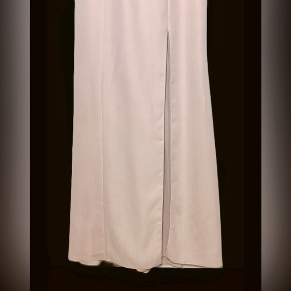 NWT Dessy Collection Off-the-Shoulder Criss Cross Back Trumpet in Cameo, Size 2R - Picture 13 of 16